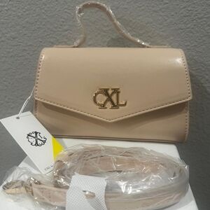 CXL Christian Lacroix Laine Matte Patent Nude Cross Body Bag NWT 🔥